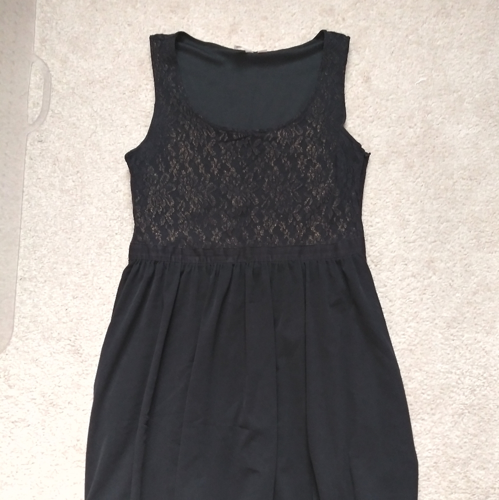 🎇Frenchi Soft Black Scoop Neck Dress